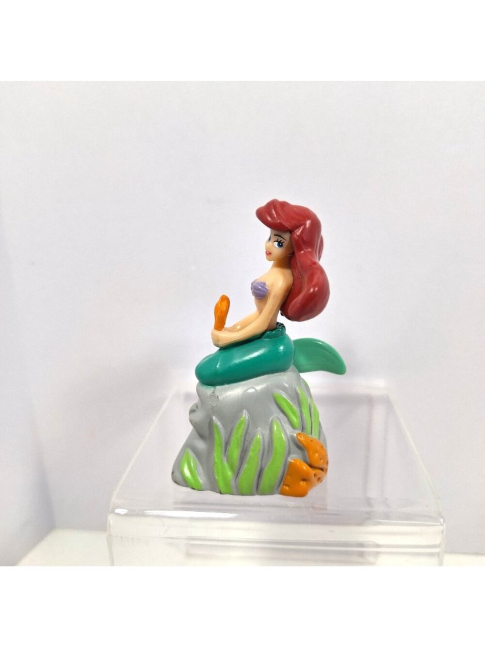 Disney Ariel Little Mermaid PVC Figurine Cake Topper Sitting on Rock - Picture 5 of 9